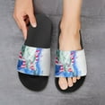 thumbnail image 6 of GZHJMY Stylish Slides for Women Men, Large American Flag and New York Skyline Soft Flexible Slip-on Sandals Slippers, 6 of 7