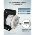 thumbnail image 4 of Electric Motor 1HP Farm Duty Single Phase Motor 1750RPM 115V/230V 56 Frame 13.6-6.8A CW/CCW TEFC, 4 of 7