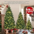thumbnail image 4 of GVN Christmas Tree, Christmas Decorations,8FT, 6FT, 4FT Pre-Lit Green Pine Artificial Christmas Tree, Set of 3 Hinged Xmas Trees with 820 and 2539 Branch Tips, 4 of 10