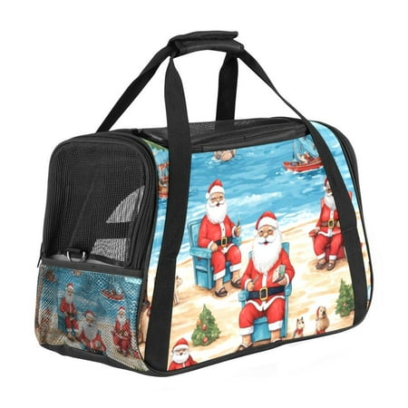 Claus Beach Premium Fabric Dog Carrier - 17x10x11.8 in Pet Bag with 900D Oxford Cloth  Sherpa Base  and Nylon Webbing - Comfortable and Convenient Travel Tote for Small and Medium Pets