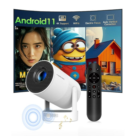 Proyector Magcubic Mini HY300 Ultra 4K compatible con WiFi 6 Bluetooth 5.4
