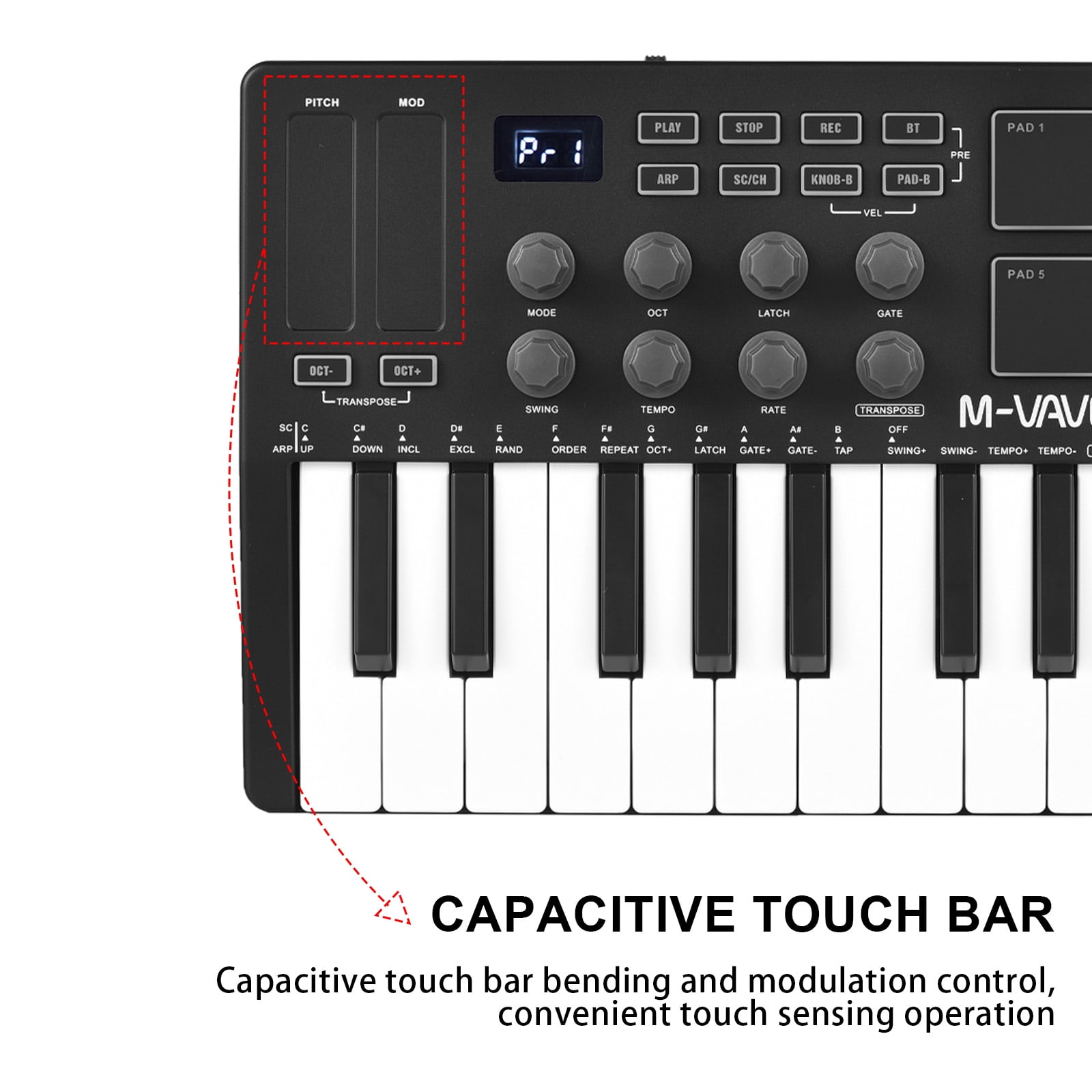 すぐったレディース福袋 Keyboard Control MIDI 25-Key M-VAVE Portable Keyboard USB DTM・DAW