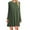Army Green, variant on TAGOLD Womens Summer Dresses,Women's Fashion Casual Long Sleeve Solid Round Neck Ladies Loose Mini Dress