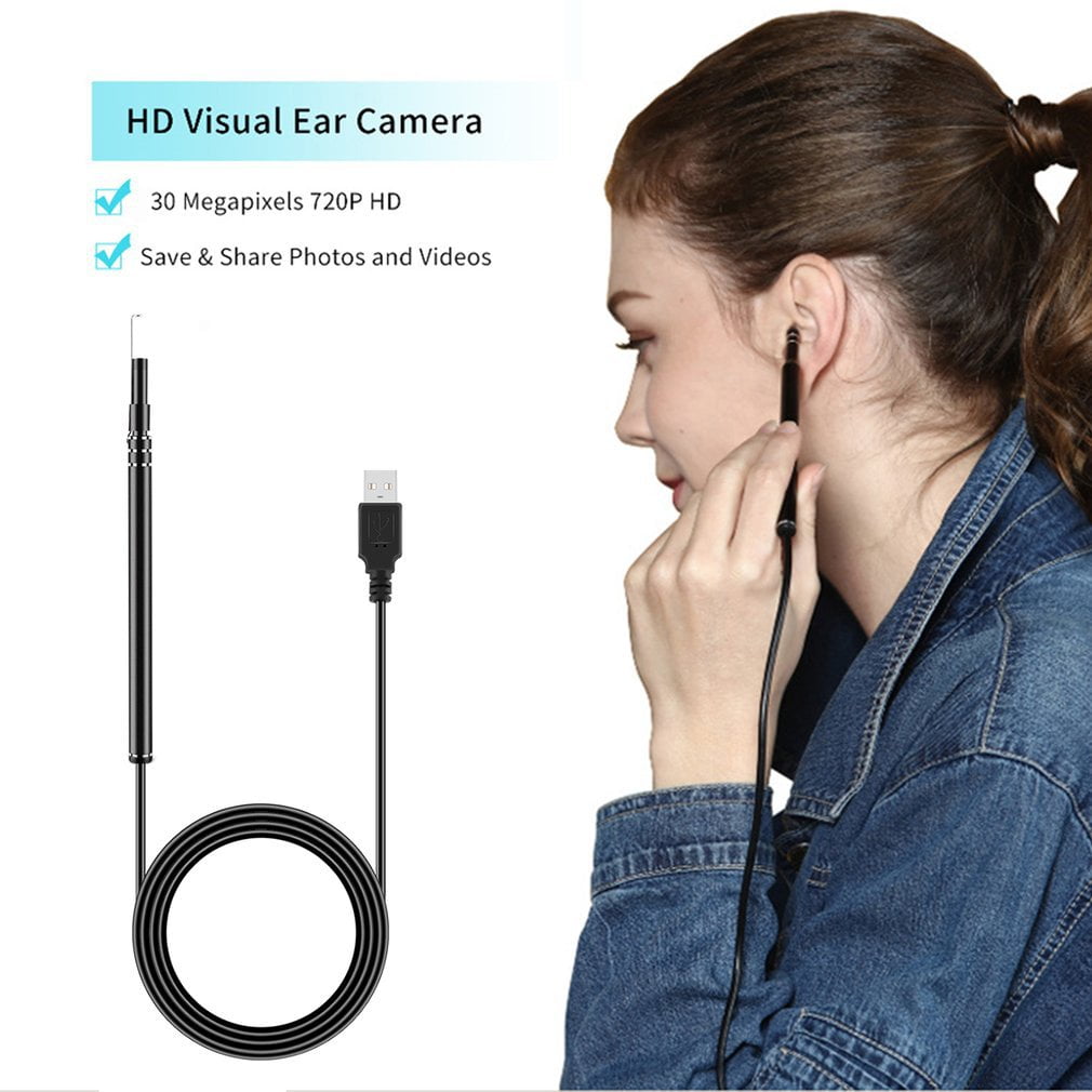 Outil de nettoyage d'oreille USB multifonctionnel Hd Écouteurs visuels  Écouteurs avec mini stylo caméra