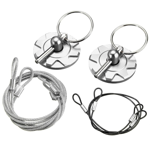 Sidaley Kit de pestillo de bloqueo de aluminio para capó de coche de carreras, juego de pasadores de capó de motor Universal, accesorios para Vehículos, repuestos y accesorios Mis plata