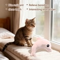 thumbnail image 5 of Dolphin - Shaped Plush Pet Toy, Soft Fabric Design With Cute Ocean Style, For Indoor Interactive Play - Blue, 5 of 6