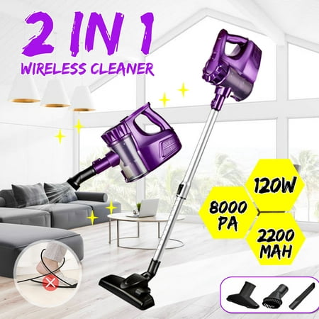 2 in 1 Stick Cordless Vacuum Cleaner and Handheld Car Vacuum with 8000pa High Powerful Suction Wall Mounted, 4 Stages Filtration for Carpet Hard Wood Floor Car Pet (Best Way To Get Dog Hair Off Wood Floors)