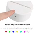 thumbnail image 3 of 2-Pack 3D Night LED Light Base, LED Base for Acrylic 16 Colors LED Light Base with Remote Control and USB Cable for Bedroom Child Room Restaurant Shop (2-Pack White), 3 of 5