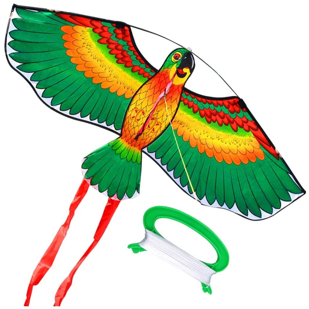 Parrot Kite Christmas Birthday Gift Childrens Polyester Special Colorful Wow 