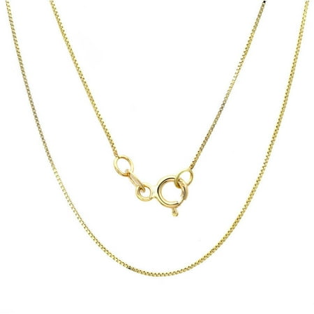 A 14kt Yellow Gold Classic Box Link Necklace, 24