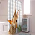 thumbnail image 6 of Easter Shower Curtain Bunny Rabbit Carrot Shower Curtains for Bathroom Decor Grey Buffalo Plaid Bath Curtains Sets for Spring Easter Bathroom Decor Fabric Waterproof Small Stall 36" X 72", 6 of 6