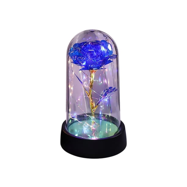 Regalos para las Mujeres Regalo de la Rosa Eterna para el Cumpleaños de las Mujeres Regalo para la Madre Rosa Encendida en Cúpula de Vidrio Regalo de la Rosa Eterna para el Día de la Madre Regalo de L