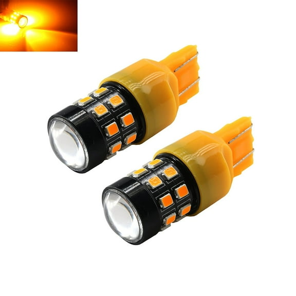 7443 Amber Yellow High Power 2835 Chip 21-LED Turn Signal/Parking Light Bulbs (7443, Amber/Yellow)
