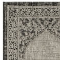 thumbnail image 5 of SAFAVIEH Courtyard Avi Medallion Indoor/Outdoor Runner Rug, Light Grey/Black, 2'3" x 12', 5 of 7