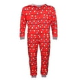 thumbnail image 2 of Christmas Family Matching Jumpsuit Pajamas Set Cute Fairy Light Patterns Long Sleeve Front Zipper, 2 of 9