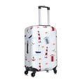 thumbnail image 3 of Easygdp Nautical Lighthouse Sailboat Print Elastic and Washable Suitcase Protective Cover with Hidden Zipper Fits 18-32 inch Luggage -Small, 3 of 9