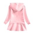 thumbnail image 7 of CPNG Girls Hoodie Dress Solid Color Long Sleeve Hooded Dress Stylish Daily Casual Hoodie Sweatshirt A-Line Dresses(Pink,5-6 Years), 7 of 7