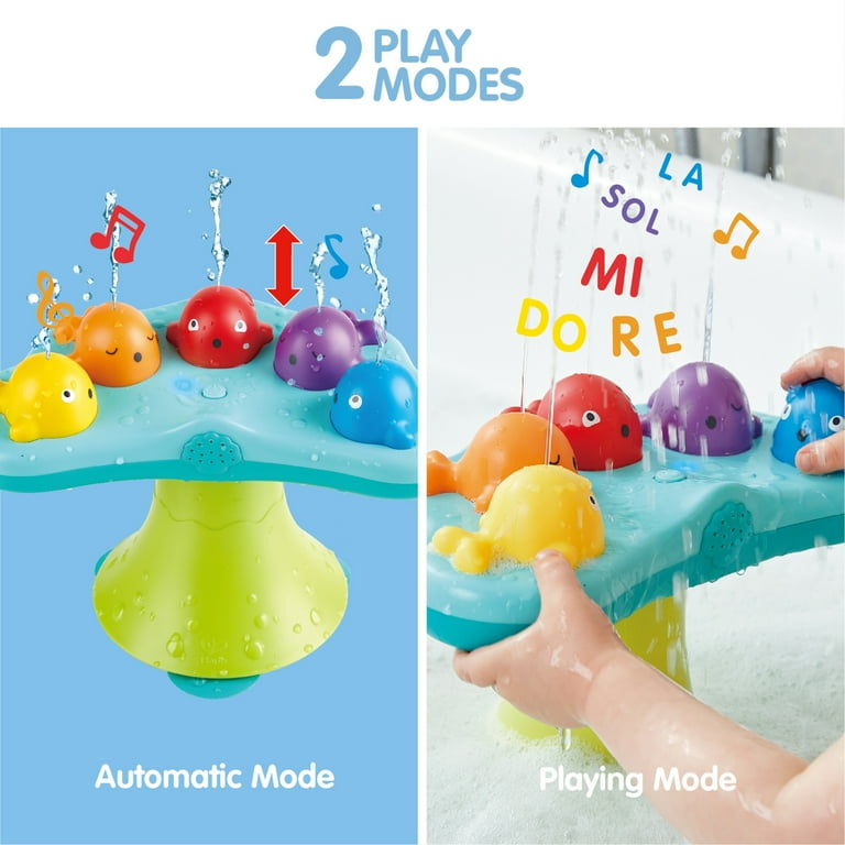 Hape Interactive Musical Toddler Whale Bath Toy with 2 Play Modes