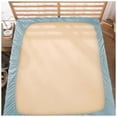 thumbnail image 2 of King Fitted Sheet Only, Softest 400 Thread Count 100% Cotton Sateen, Fits Upto 10" Deep Pocket, All-Around Elastic, Light Blue, 2 of 3