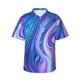 thumbnail image 1 of Fotbe Swirl Blue And Purple Camisa Hawaiana para Hombre Unisex – Camisa Casual de Verano con Botones de Manga Corta de Algodón y Lino,Large, 1 of 7