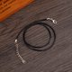 thumbnail image 5 of GOOHOCHY 100pcs 1.5mm Correa de collar de cadena de cera DIY Colgante Cuerda Accesorios de joyería Colgantes (Negro), 5 of 7