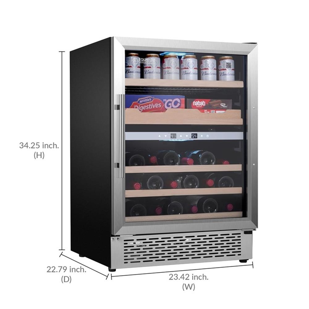 Pemberly Row 2-Zone Luxury Gourmet Center for Cans+Wine Bottles+Fine Foods