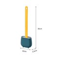 thumbnail image 5 of NIBOLOG 1 Set Flat Toilet Brush Flexible TPR Rubber Wall Mountable Long Handle Toilet Bowl Brush for Bathroom, 5 of 8