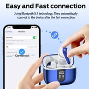 VEATOOL Bluetooth Headphones True Wireless Earbuds 65H Playback Power Display Earphones with Wireless Charging Case IPX7 Waterproof in-Ear Earbuds with Mic for TV Smart Phone Computer Laptop