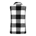 thumbnail image 5 of AUNVITO Women's Reversible Plaid Vest Sleeveless Collar Double-Sided Fleece Lightweight Casual Jacket Fall Winter, 5 of 9