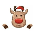 thumbnail image 4 of Christmas Santa Claus Fence Peeker , Reindeer Peeking Garden Yard Art Xmas Home Patio DIY Holiday Decor Outdoor Cute Garden Fence Sign Decoration Ornament, 4 of 5