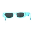 thumbnail image 2 of Neon Pop Color Mod Square Rectangle Retro Sunglasses Blue Black, 2 of 4