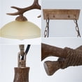 thumbnail image 4 of Pendant Lamp Antlers Chandelier Nordic Industrial Wind Droplight Personality Loft Retro Lamp Iron Art Glass Resin E26 Double Head Pendant Lamp Restaurant Bar Counter Clothing Store, 4 of 10