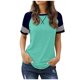 thumbnail image 1 of Camiseta informal de manga corta con cuello redondo y estampado para mujer, 1 of 5
