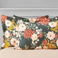 Mainstays Grey Floral Bed In a Bag Comforter Bedding, Queen