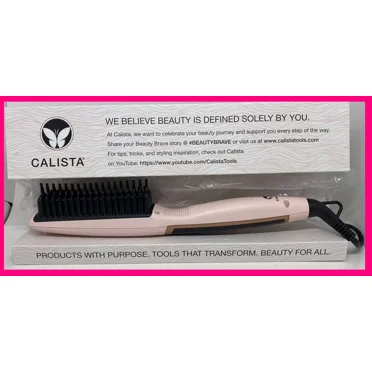 Calista TrianglPRO Heated Hair Detailer Brush Pink