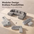 thumbnail image 7 of Furmax Modular U-Shaped Sectional Sofa – Tool-Free Assembly Multi-Seat Sofa Set for Living Room, Boneless Design Furniture, 7 of 7