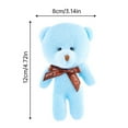thumbnail image 2 of Plush Bear Keychain, Valentine's Day Keychain Kawaii Stuffed Animals Bag Pendant Plush Keyring Car Keychain Teddy Bears Keychains, 2 of 7