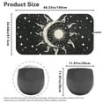 thumbnail image 4 of Jeiento Gothic Sun Print Windshield Sun Shade for Truck SUV Car Foldable Automotive Front Window Sunshade Protector Window Shades Cover Sun Visor Shield Fit Most Car, 4 of 7