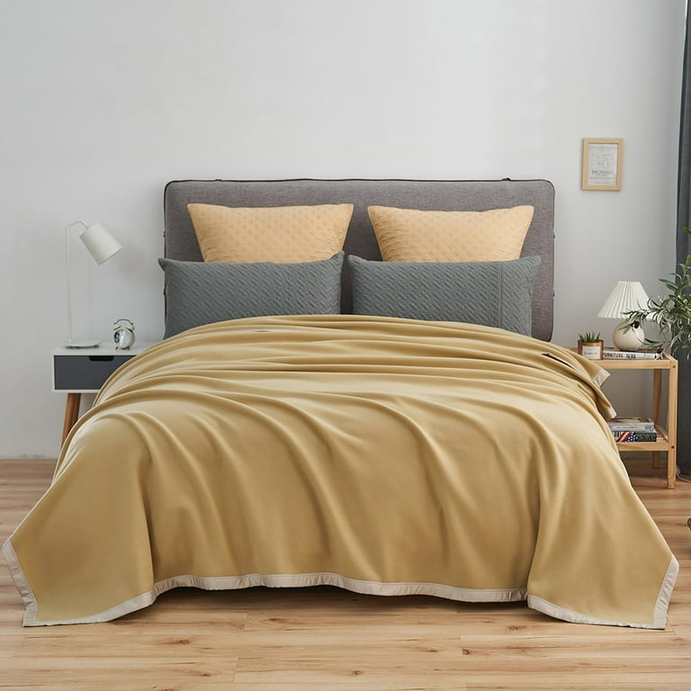 King size acrylic blanket with satin trim new arrivals