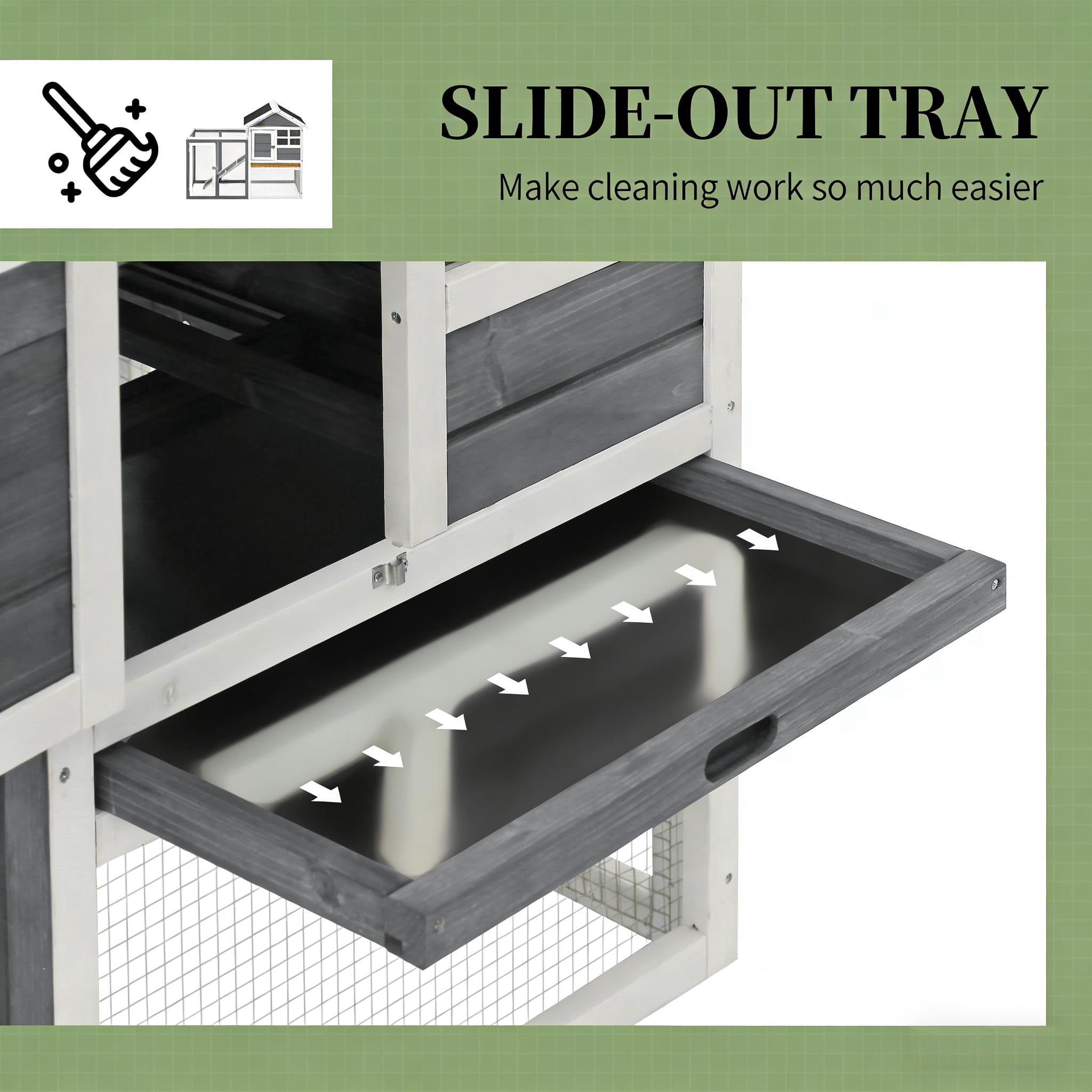 Spacious Pet House, Weatherproof Wooden Rabbit Hutch