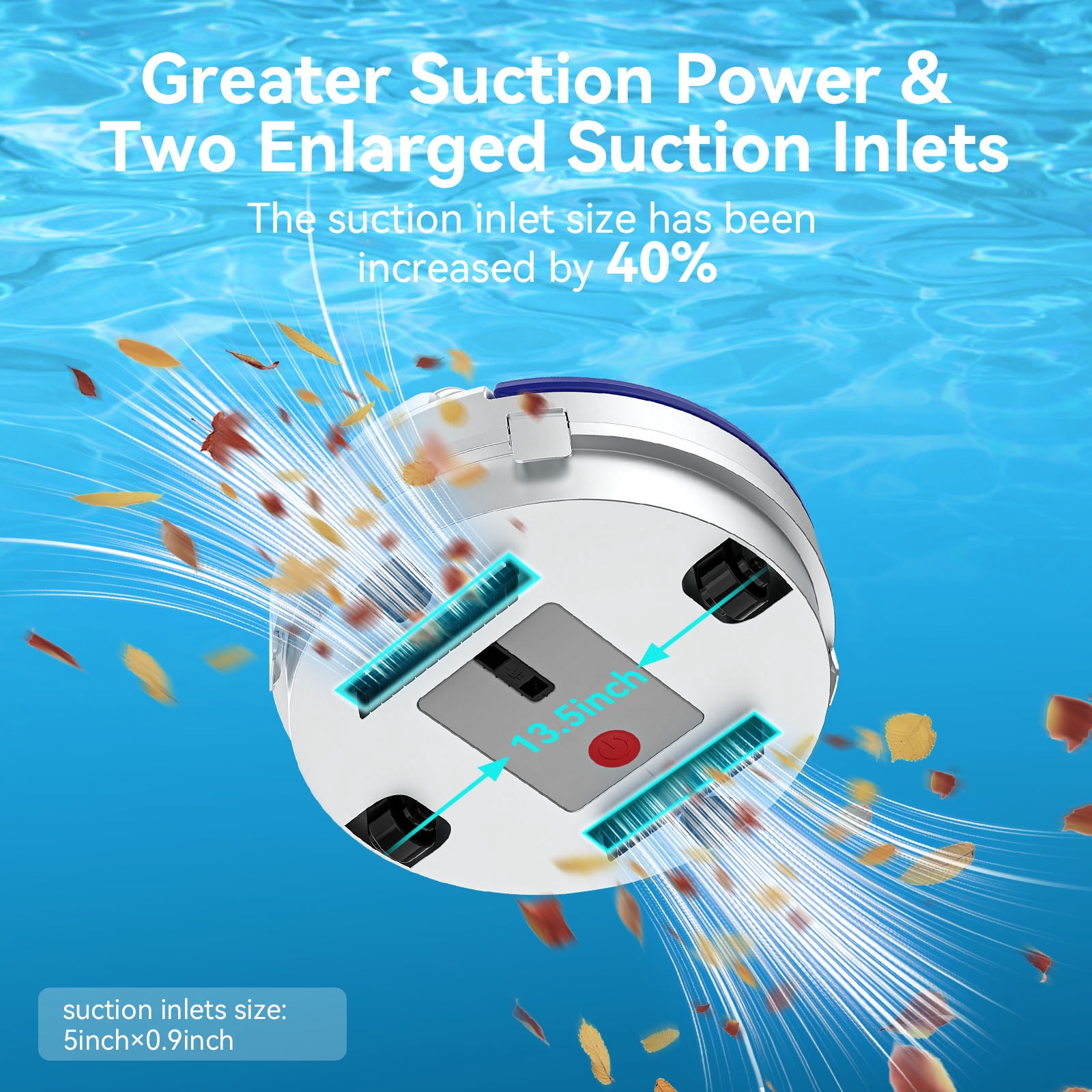 Poolease Cordless Robotic Automatic Pool Cleaner, Dual 45W Motors, Self-Parking, for In-Ground & Above Ground Pools