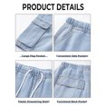 thumbnail image 5 of EMMIOL Men's Y2K Denim Shorts Mid Elastic Waist Baggy Jean Shorts Loose Fit Jorts Retro Hip Hop Shorts, 5 of 9