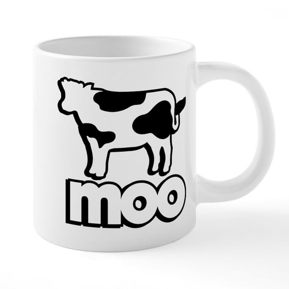 CafePress - Cow Moo - 20 Oz White Ceramic Mega Mug