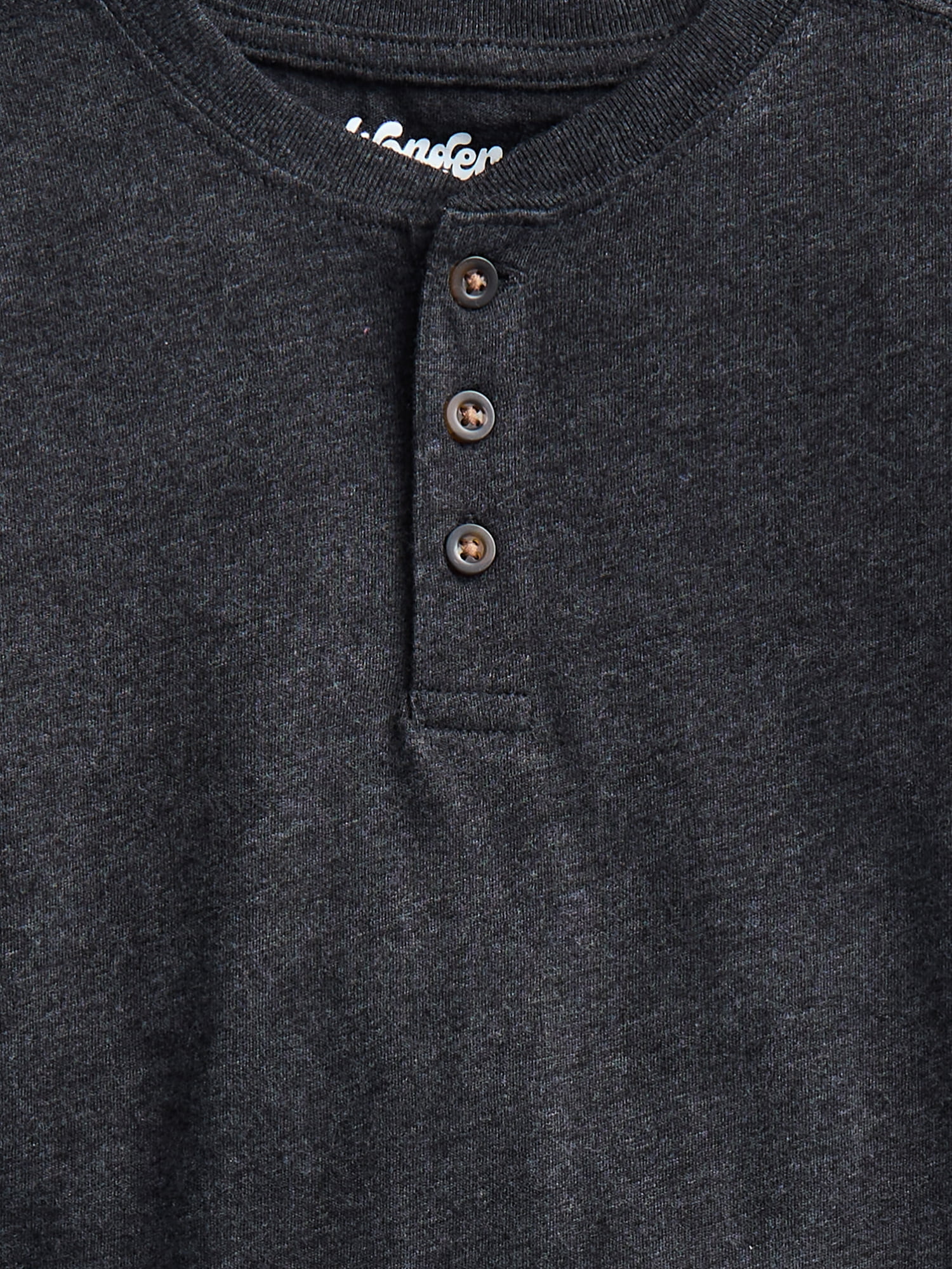 Wonder Nation Boys Henley Shirt with Long Sleeves, Sizes 4-18