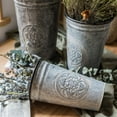 thumbnail image 4 of Antique Floral Carving Iron Flower Pot, 4 of 8