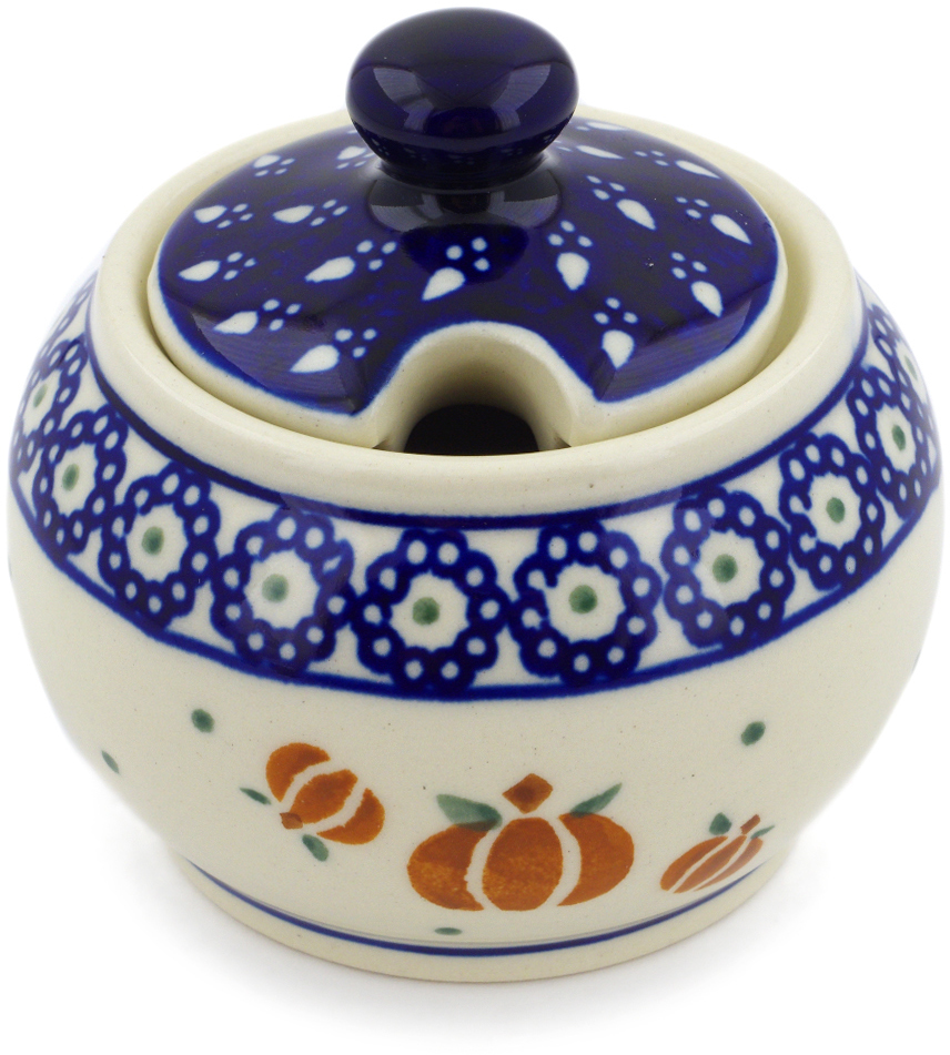 polish pottery sugar bowl