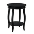 thumbnail image 3 of Powell Black Round Table with Shelf, 3 of 3