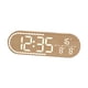 thumbnail image 3 of Reloj despertador digital minimalista LED digital de pared, reloj silencioso para mesita de noche Amarillo, 3 of 9