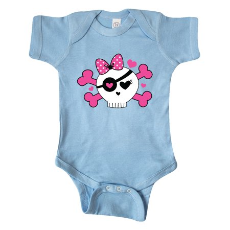 

Inktastic Girl Pirate Skull Valentine Gift Baby Girl Bodysuit