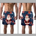 thumbnail image 3 of luoweisi Men's Beach Shorts Quick Dry Swim Trunks with Mesh Lining Santa Claus XL, 3 of 5